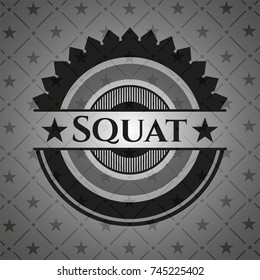 Squat realistic black emblem