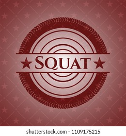  Squat realistic red emblem