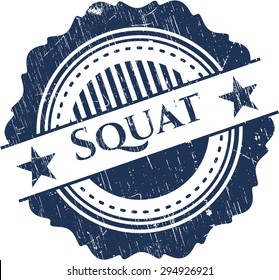Squat rubber stamp