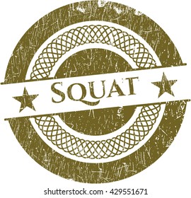 Squat rubber stamp