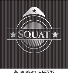 Squat silver emblem