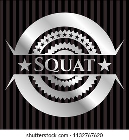 Squat silver emblem