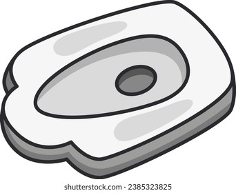 squat toilet flat style on a white background