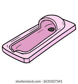 vetor isolado desenhado à mão da ilustração do banheiro de agachamento