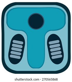 Squat Toilet Platform Top View, Vector Illustration. 