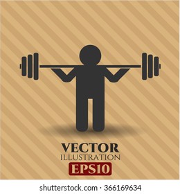 Squat vector icon or symbol