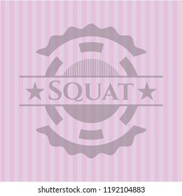 Squat vintage pink emblem