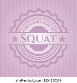 Squat vintage pink emblem
