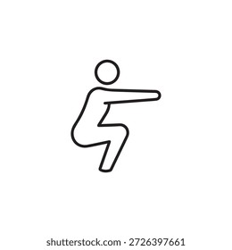 "Squat Workout and Lower Body Training Icon."