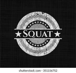 Squat written on a blackboard