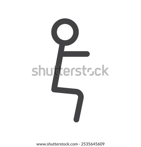 Squats icon Thin outline art symbol