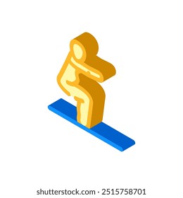 squats pregnant fitness isometric icon vector. squats pregnant fitness sign. isolated symbol illustration