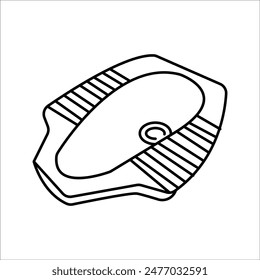 Squatting Closet Simple Vector Icon Design