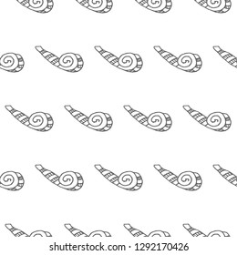 squeaker seamless vector pattern isolated on white background