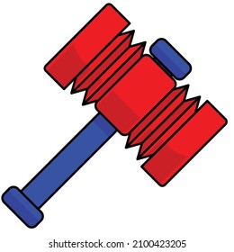 Squeaky Toy hammer icon illustration