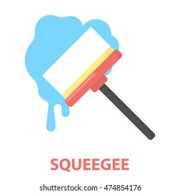 Squeegee cartoon icon. Illustration for web and mobile design.