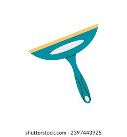 Squeegee cleaning glass. Cleaning service tool. Housekeeping service equipment. Vector illustration.