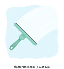Squeegee icon in cartoon style isolated on white background. Cleaning symbol stock vector illustration.