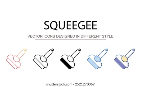 Squeegee-Symbol-Design mit weißem Hintergrund - Stockgrafik