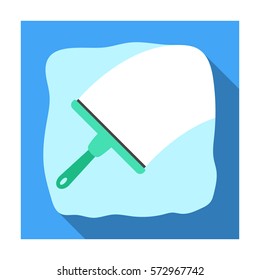 Squeegee icon in flat style isolated on white background. Cleaning symbol stock vector illustration.