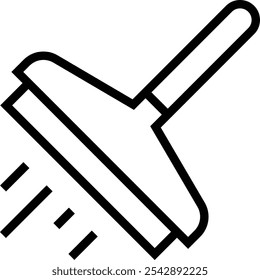 squeegee icon. Thin linear style design isolated on white background