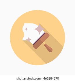 Squeegee icon , Vector flat long shadow design.