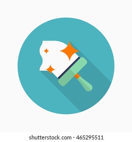 Squeegee icon , Vector flat long shadow design.