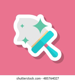 Squeegee icon , Vector flat long shadow design.