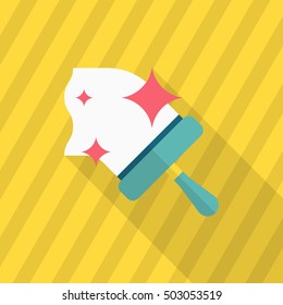 Squeegee icon , Vector flat long shadow design.