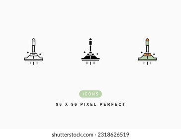 Squeegee Icon. Window Wiper Glass Cleaning Symbol Stock Illustration. Vector Line Icons For UI Web Design And Presentation