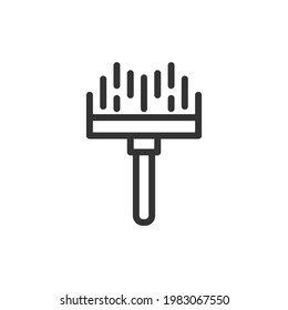 Symbol, Zeichen oder Symbol der Linie drücken. Premium-Piktogramm im trendigen Rahmenstil. Squeegee Pixel perfekte Vektorsymbol einzeln auf weißem Hintergrund. 