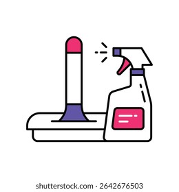 Squeegee Vector Filled outline illustration style icon. EPS 10 file 