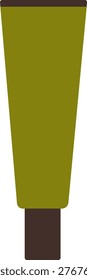 Squeezable Tube, Minimal Cream Container Vector, Avocado Green Clipart Blank