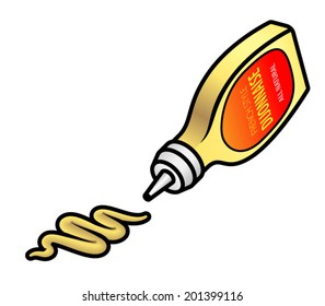 A squeeze bottle of french style dijonnaise.