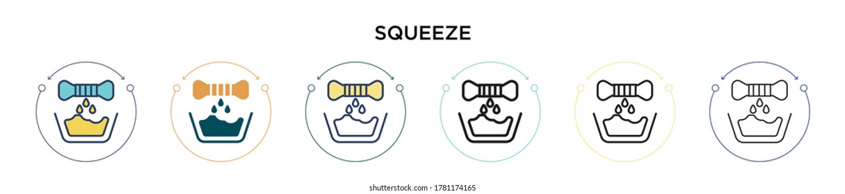 Icono de selección en el estilo relleno, delgado, contorno y trazo. Ilustración vectorial de dos iconos vectoriales coloreados y negros se puede utilizar para móviles, ui, web