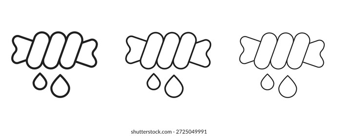 Icono de apretón. Ilustración vectorial de estilo minimalista dibujado a mano