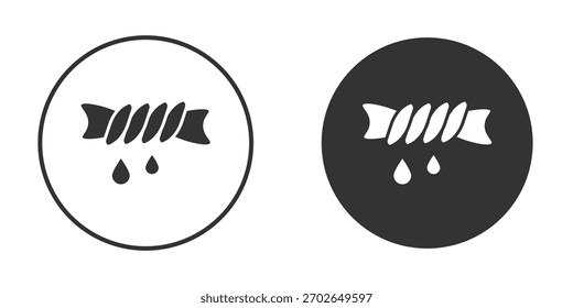 Drücken Sie Symbol Logo Design Illustrationsvorlage. Volumenkörper