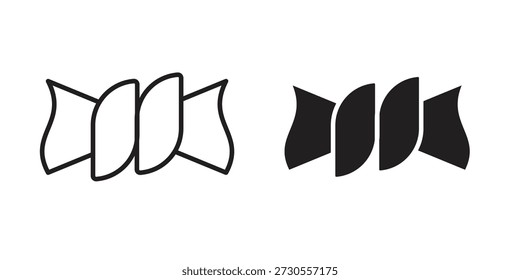 Symbol-Set drücken. Paket mit minimalem Logo-Webelement.