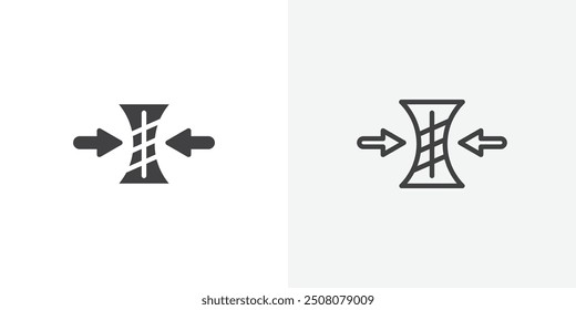 Squeeze icon in solid and outlined style