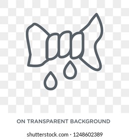 Squeeze icon. Trendy flat vector Squeeze icon on transparent background from Cleaning collection. High quality filled Squeeze symbol use for web and mobile