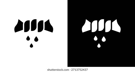 Icono de apretón. Ilustración vectorial. Silueta en color negro
