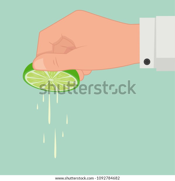 Squeeze Lemon Vector Hand Vector Free Stock Vector (Royalty Free