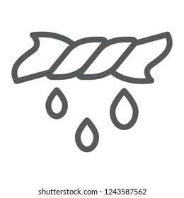 Squeeze line icon, clean and laundry, twist sign, vector graphics, a linear pattern on a white background, eps 10.