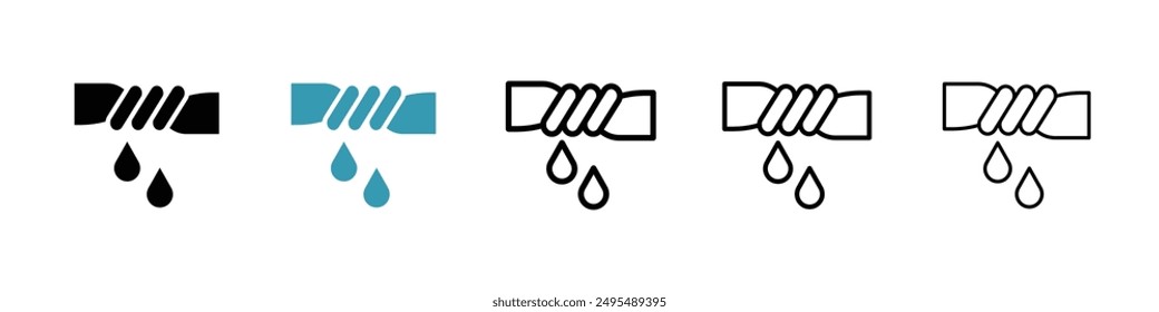 Squeeze Line-Symbol Vektorgrafik gesetzt.