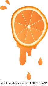 Squeeze an orange isolated vector illustration