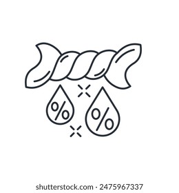 Squeeze out a percentage of the deal. Additional profit.Vector linear icon isolated on white background.