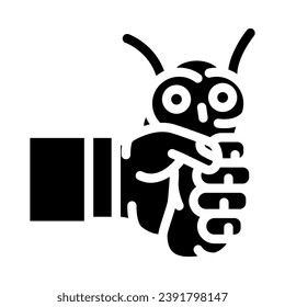 comprima el vector de icono de glifo del archivo de juguete. aprieta la señal de juguete. ilustración de símbolo aislado