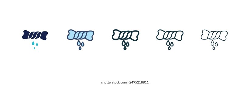 Squeeze vector icon set black filled and outlined style.