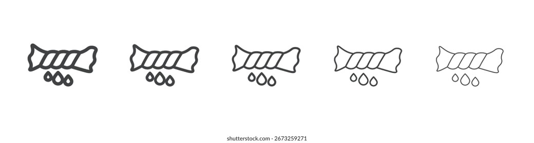 Squeeze Wet Laundry Icono Ilustración simple Símbolo de colección