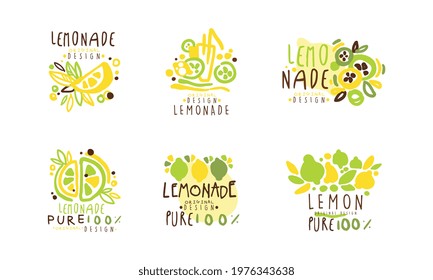 Squeezed Fresh Lemonade Badge Original Design Vector Set
